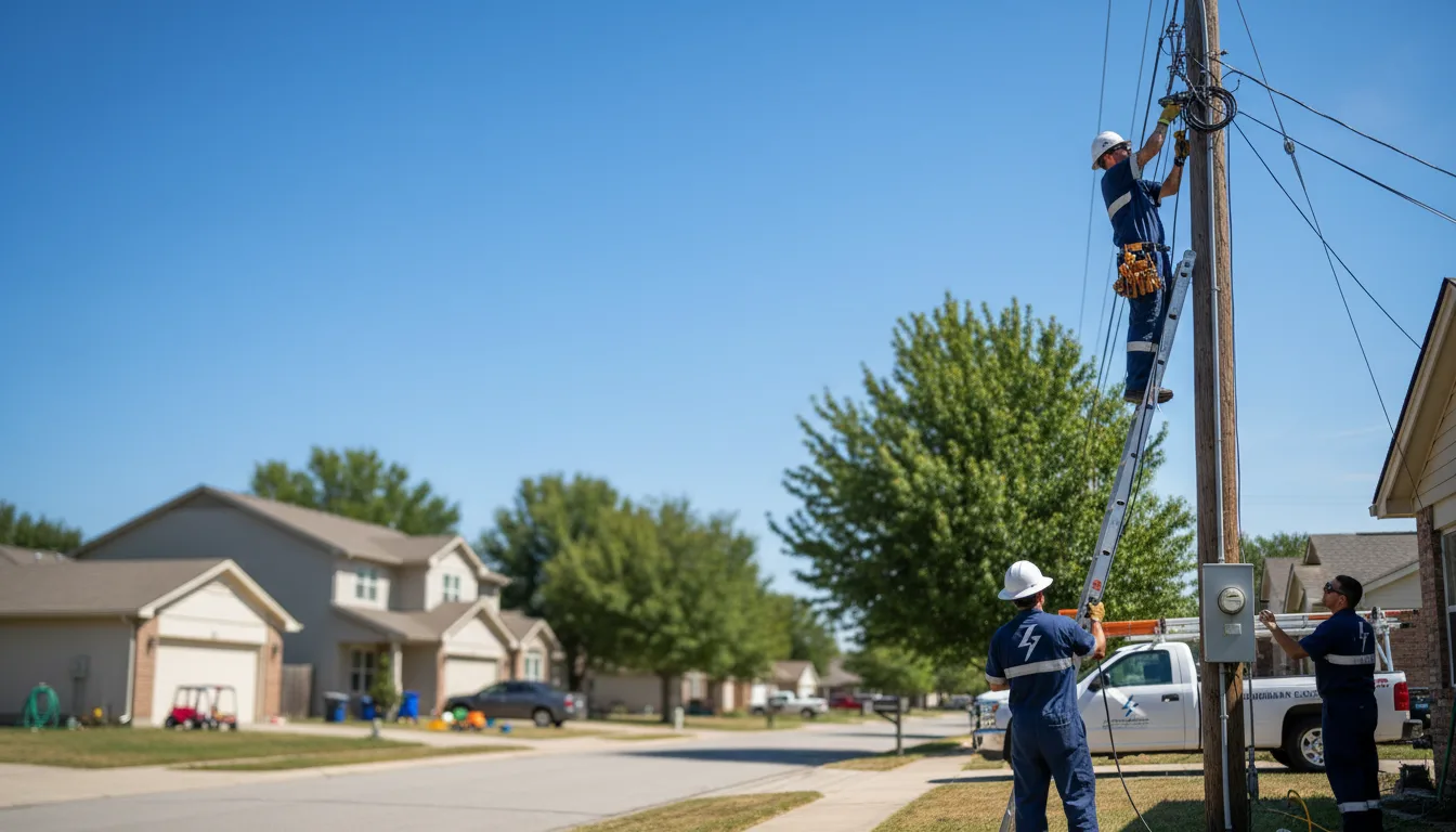Residential electrician providing installation services in Groveton, TX